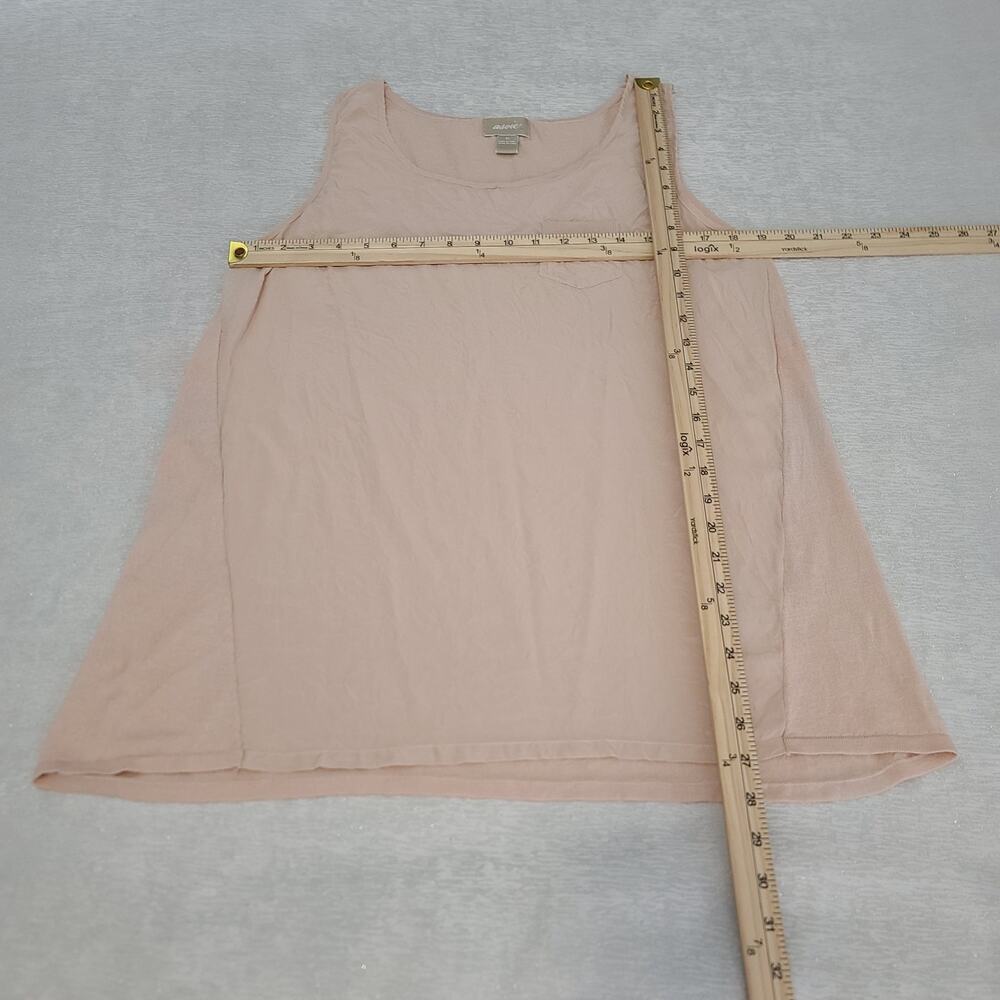 Minimalist luxe silk knit Asoie Y2K longline blush pink tank Size XL feminine - Picture 5 of 8